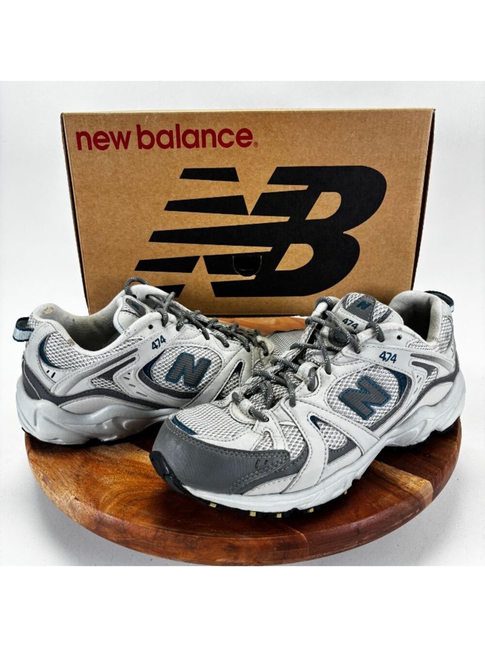 New Balance 474 Gray Running Trail Shoes Sneakers Women’s Size 9.5